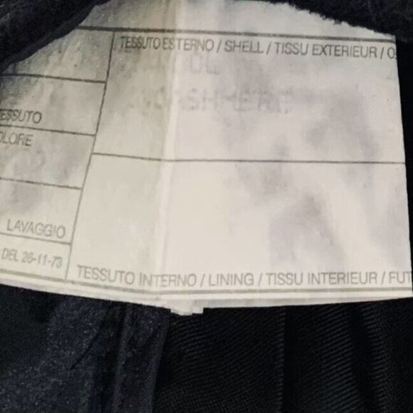 Vintage Emporio Armani Women’s Black Wool Cashmere Wide Leg Trousers - Picture 7 of 11